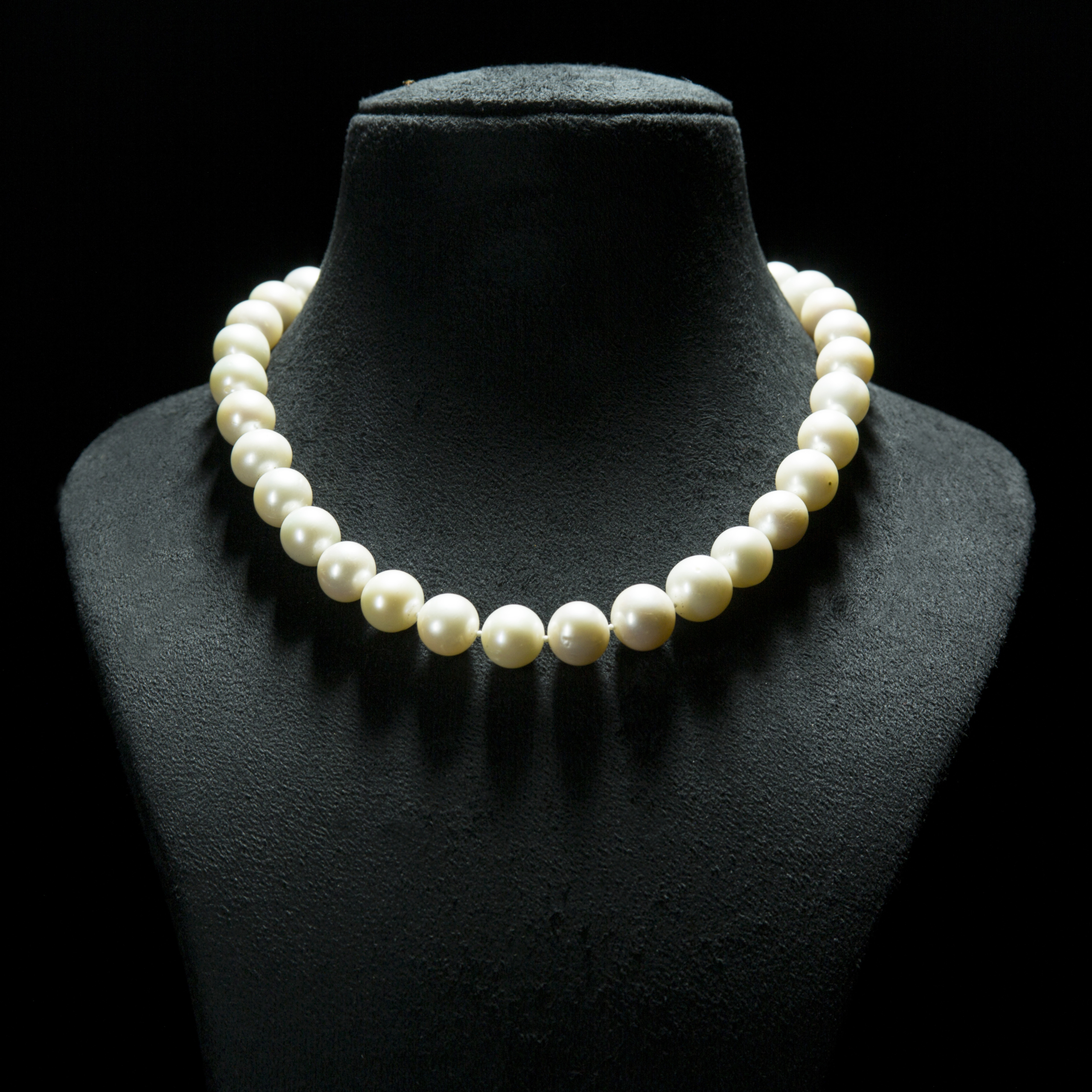 Vintage Natural South Sea White pearls - Baroque Necklace set - With Silver Clasp 